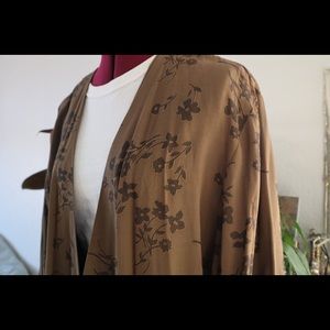 Olive floral cardigan